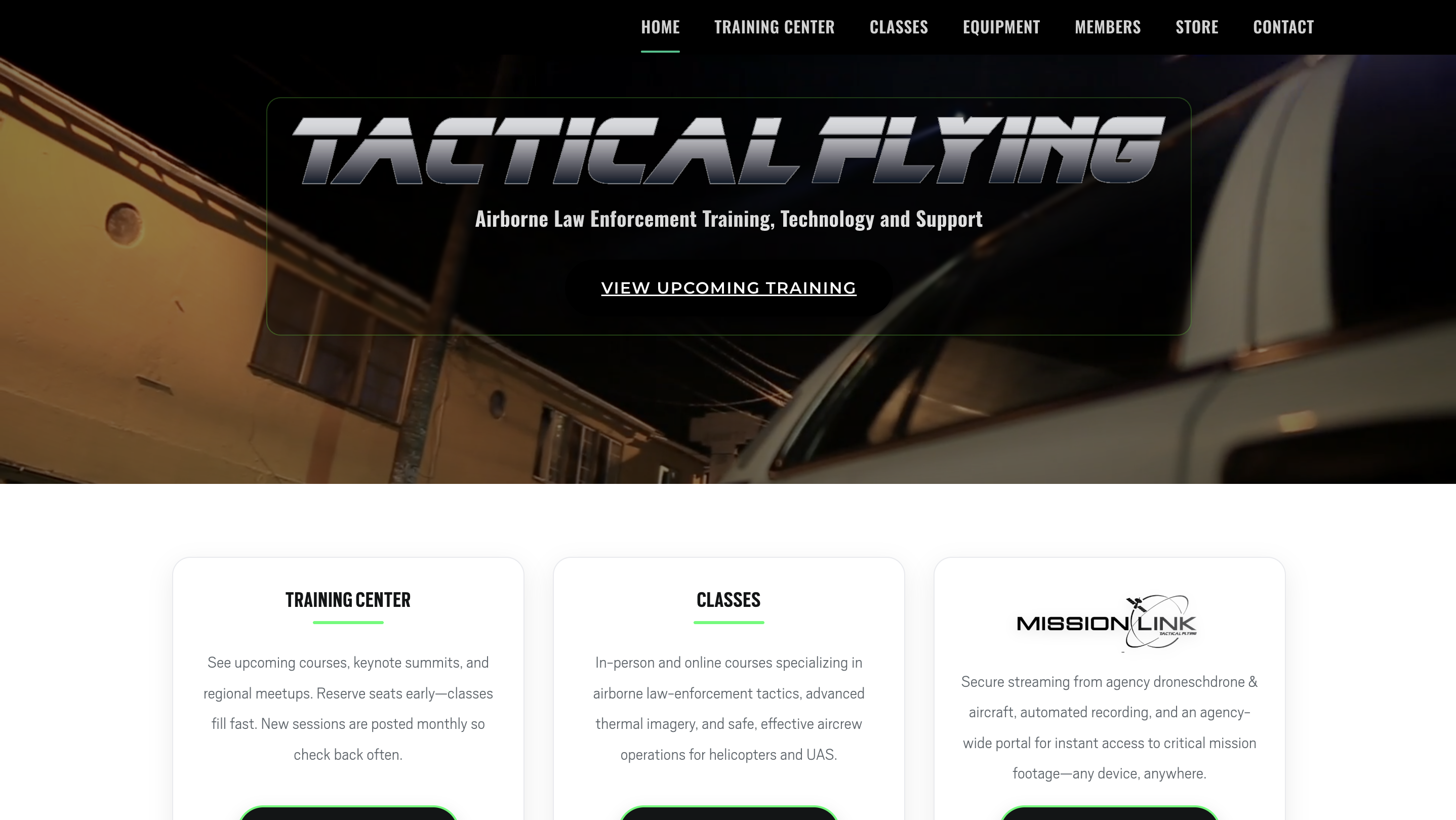 Tactical Flying website preview